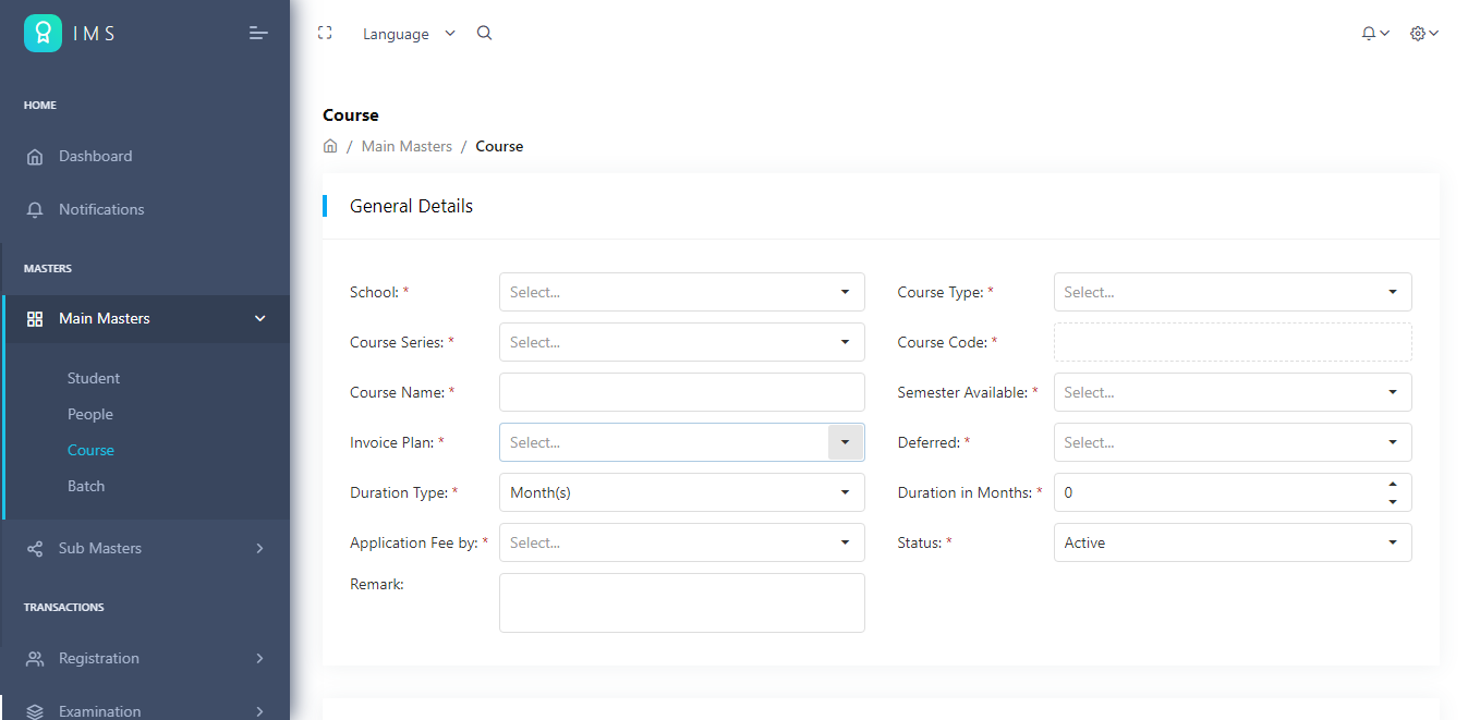 Perfect Institute Management System