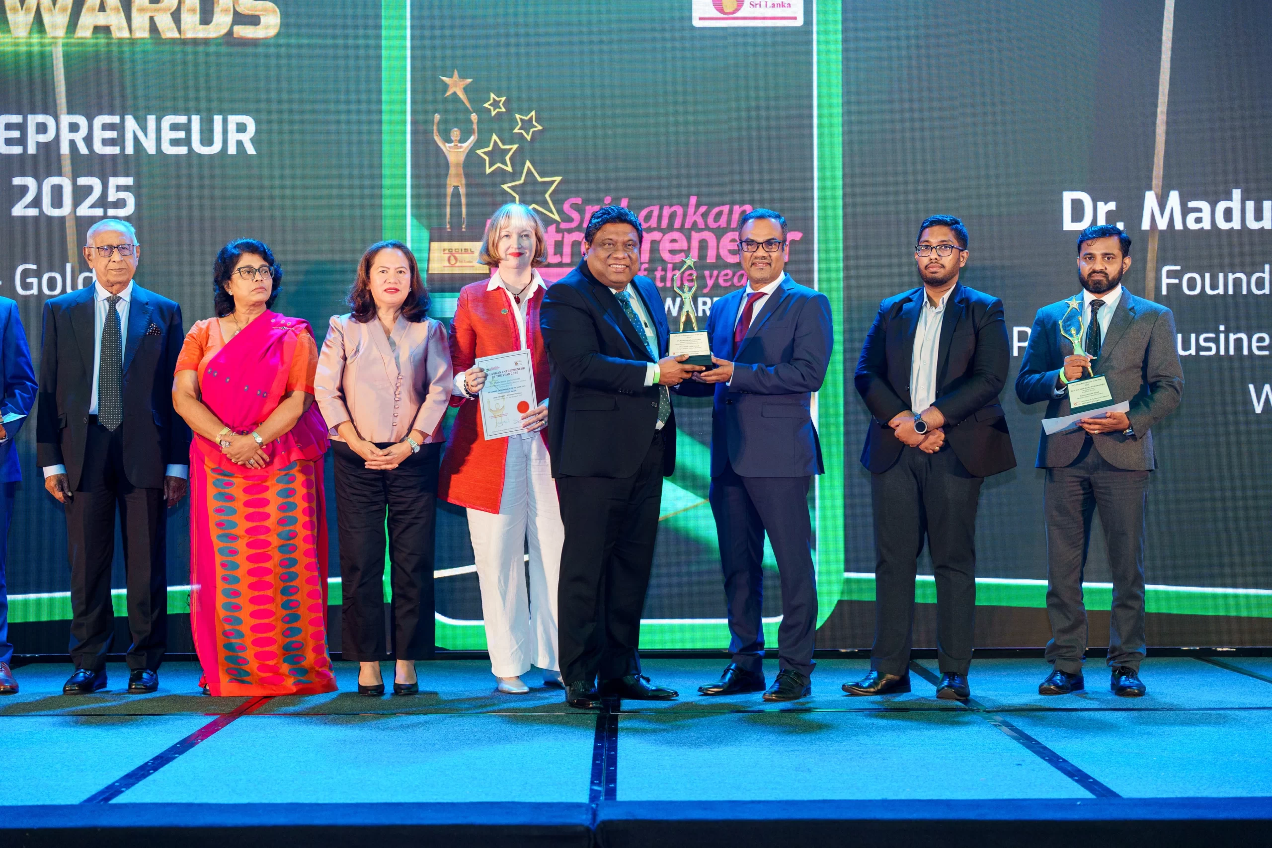 PBSS Group Chairman Dr. Madura Gamanayake Wins National & Provincial GOLD Award  in the Large Business Category at the Sri Lankan Entrepreneur of the Year Awards 2025