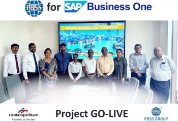 PBSS and Metropolitan Group project teams celebrating the successful SAP Business One Go-Live.
