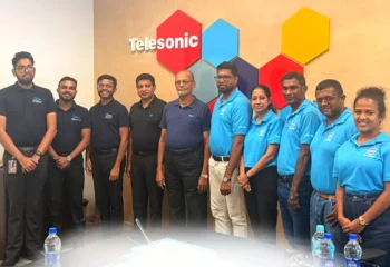 Telesonic Lanka leadership and PBSS Group project teams at the official SAP Business One HANA implementation kickoff meeting.