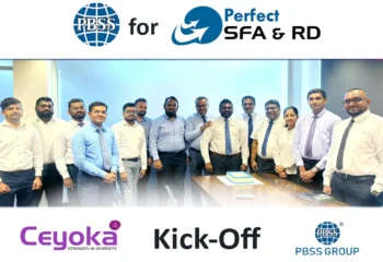 Ceyoka leadership and PBSS Group project teams at the Perfect SFA and RD implementation kickoff meeting in Sri Lanka.